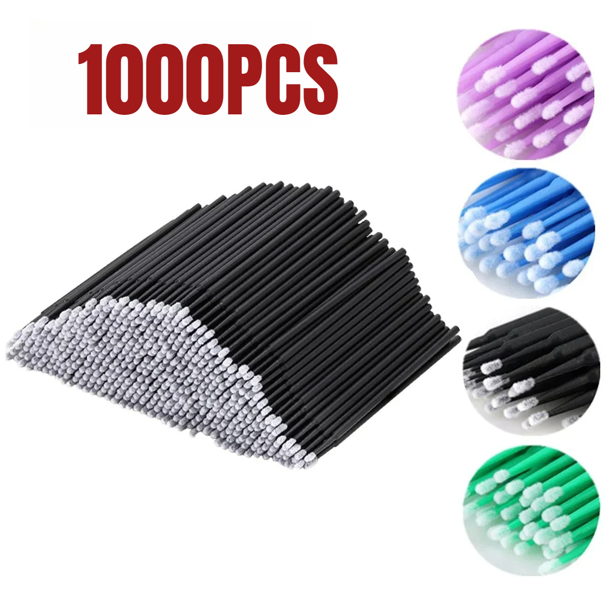 Beauty Makeup Salon - 1000/500PCS Eyelash Cleaning Brush Highly Colorful