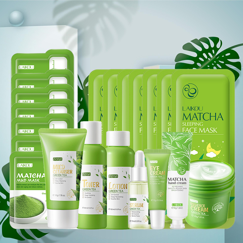 Green Tea Skin Care Kit Korean - Beauty Makeup Kit recension och pris