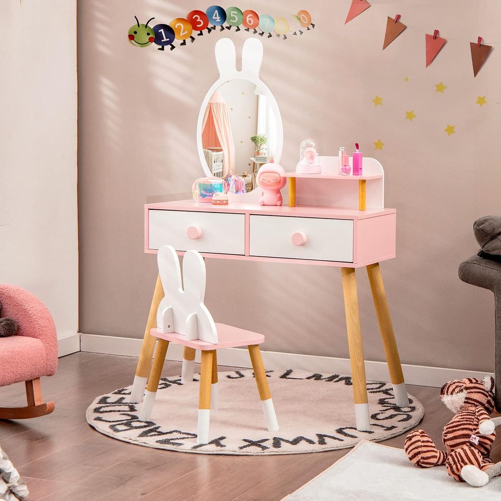 EY Kids Vanity, Rabbit Themed  - Beauty Makeup Chair recension och pris