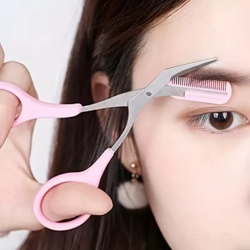 Safe Eyebrow Scissors with Com - Beauty Makeup Salon recension och pris