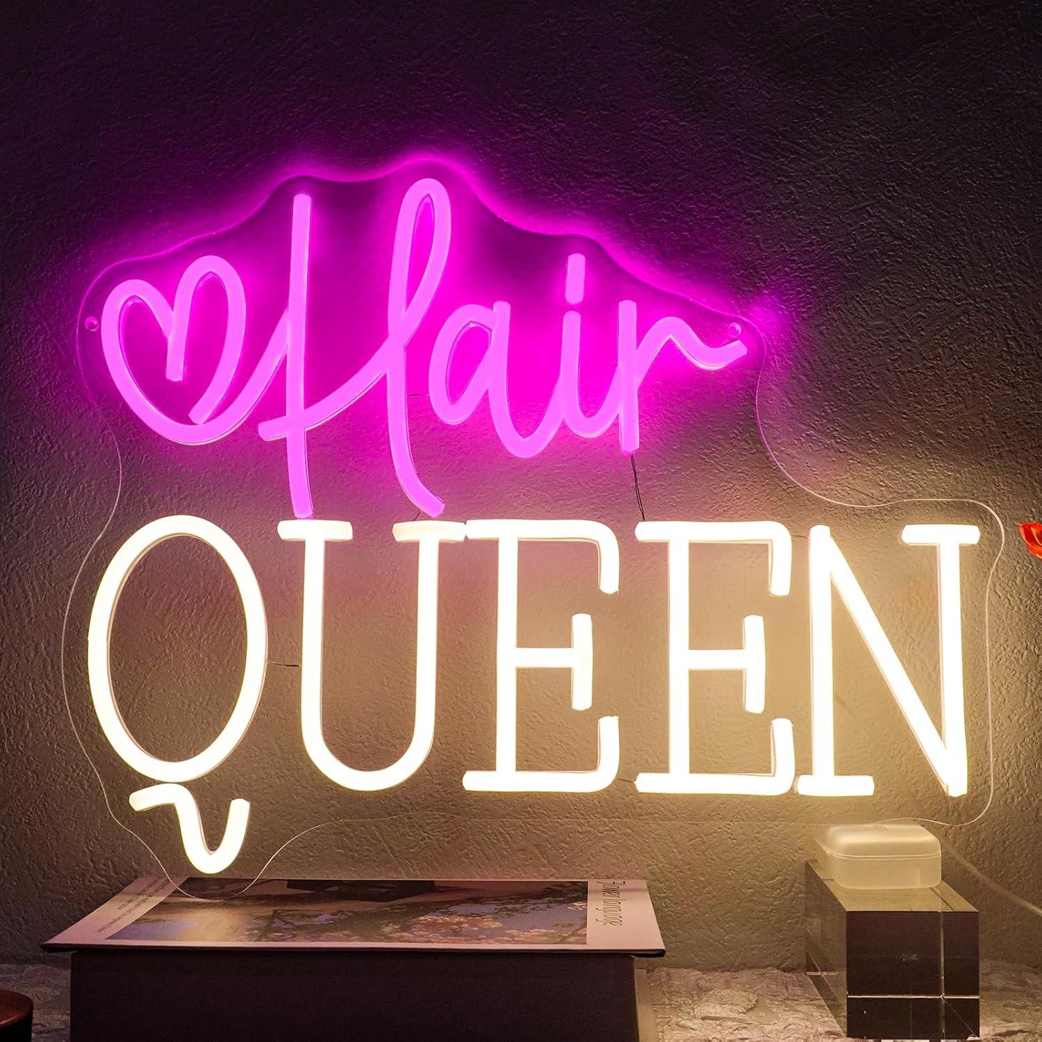 Hair Queen Neon Sign Dimmable  - Beauty Makeup Stores recension och pris