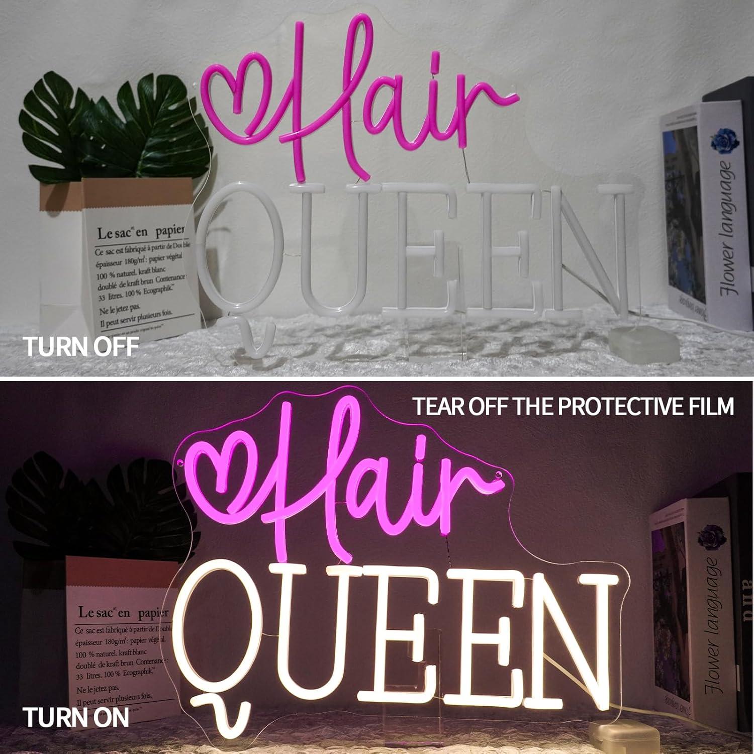 Hair Queen Neon Sign Dimmable  - Beauty Makeup Stores recension och pris