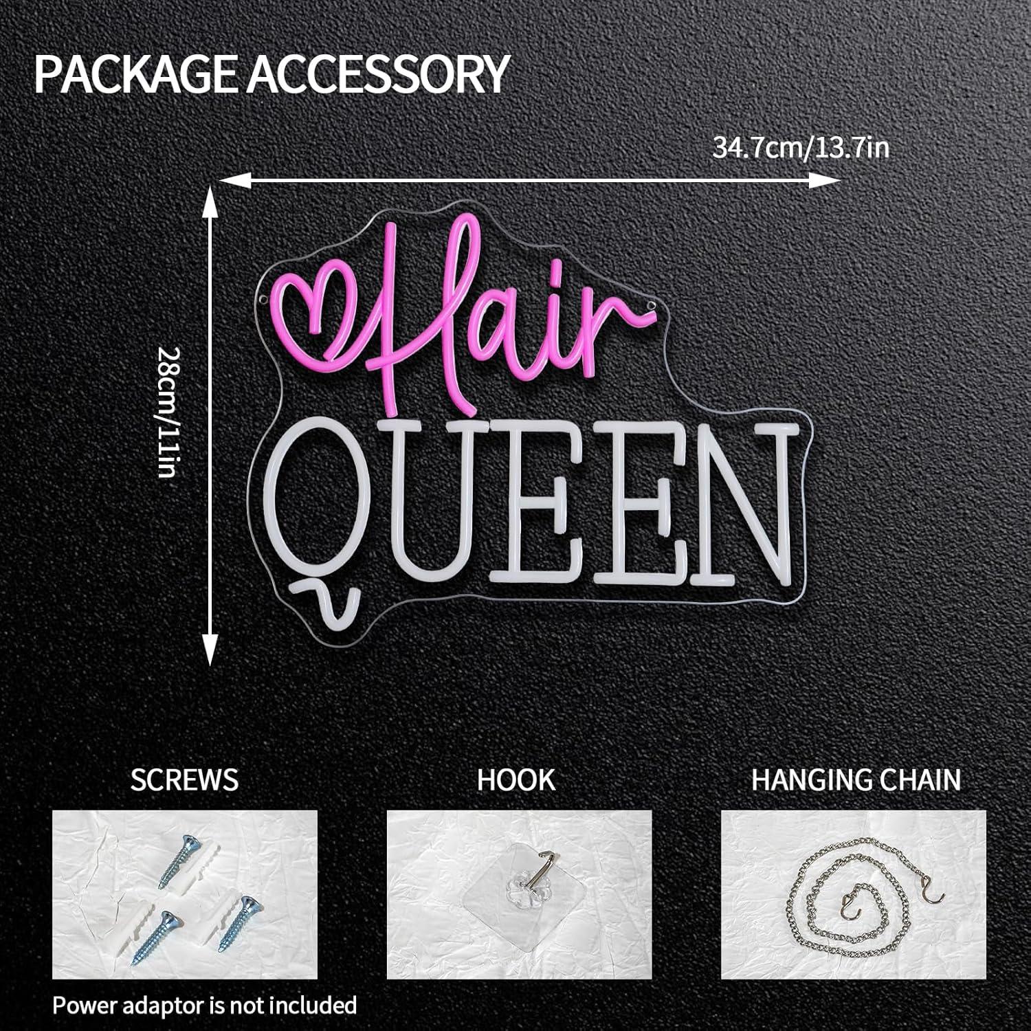 Hair Queen Neon Sign Dimmable  - Beauty Makeup Stores recension och pris