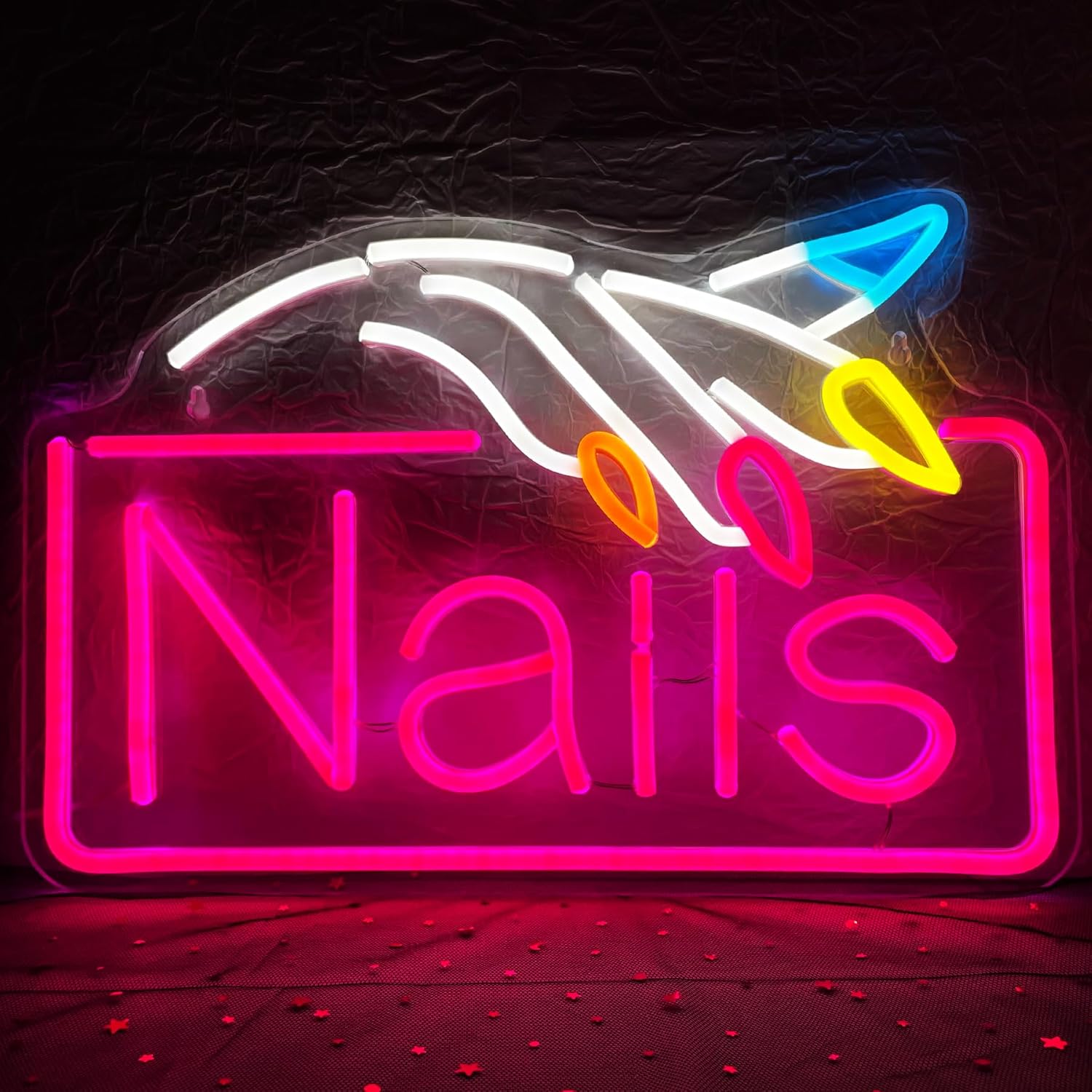 Nails Neon Sign  Business Wall - Beauty Makeup Stores recension och pris
