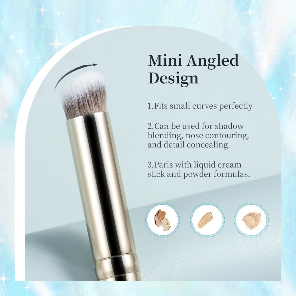 Angled Concealer Makeup Brush  - Beauty Queen Makeup recension och pris