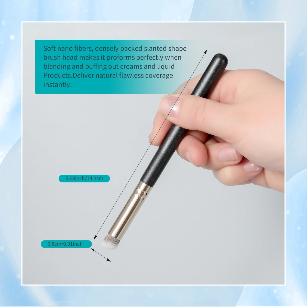 Angled Concealer Makeup Brush  - Beauty Queen Makeup recension och pris