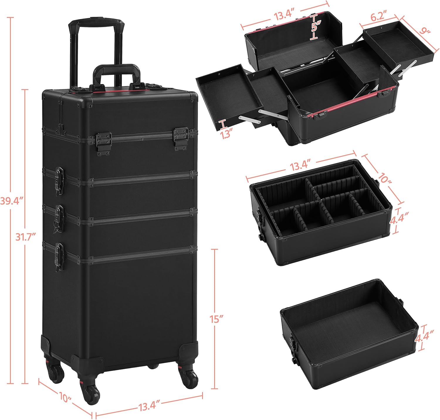 Rolling Makeup Train Case, Cos - Beauty Makeup Salon recension och pris