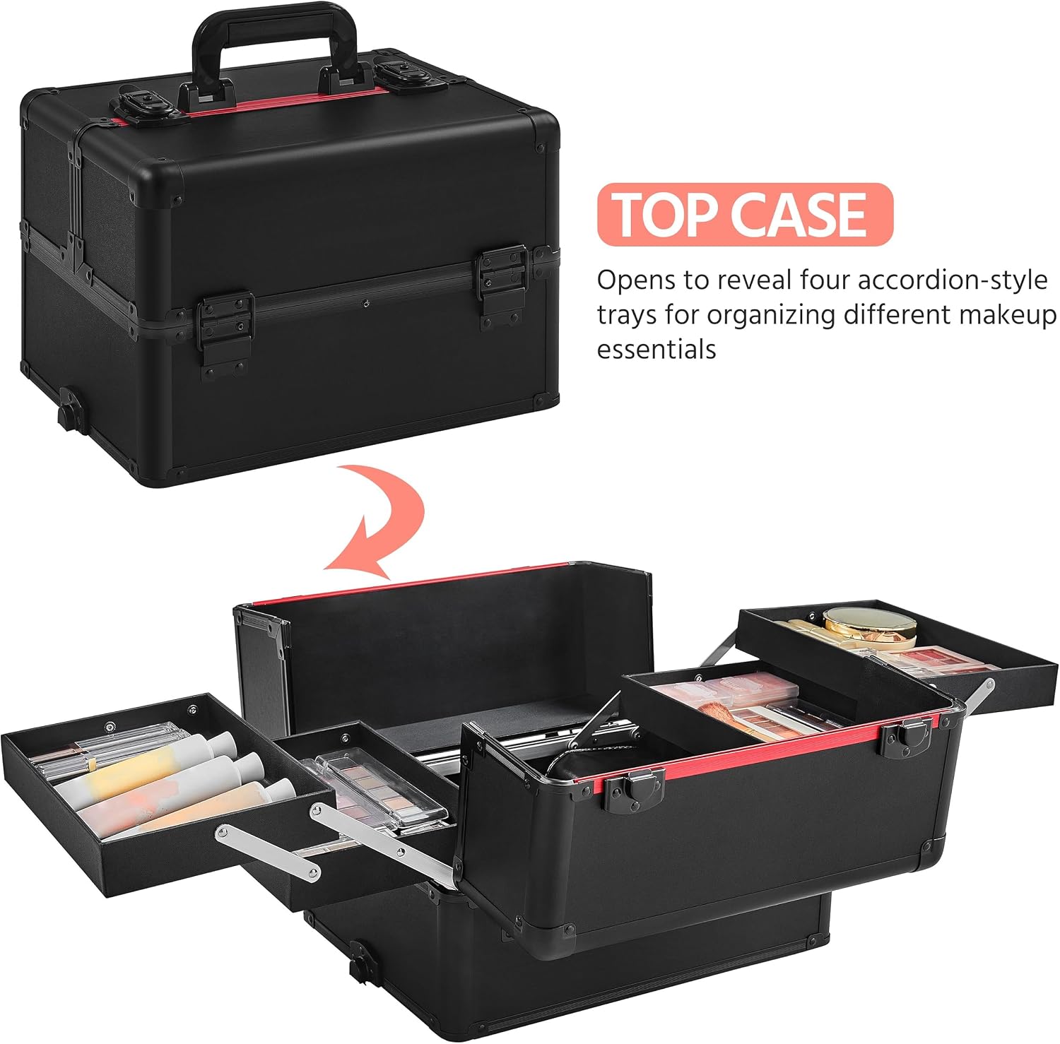 Rolling Makeup Train Case, Cos - Beauty Makeup Salon recension och pris