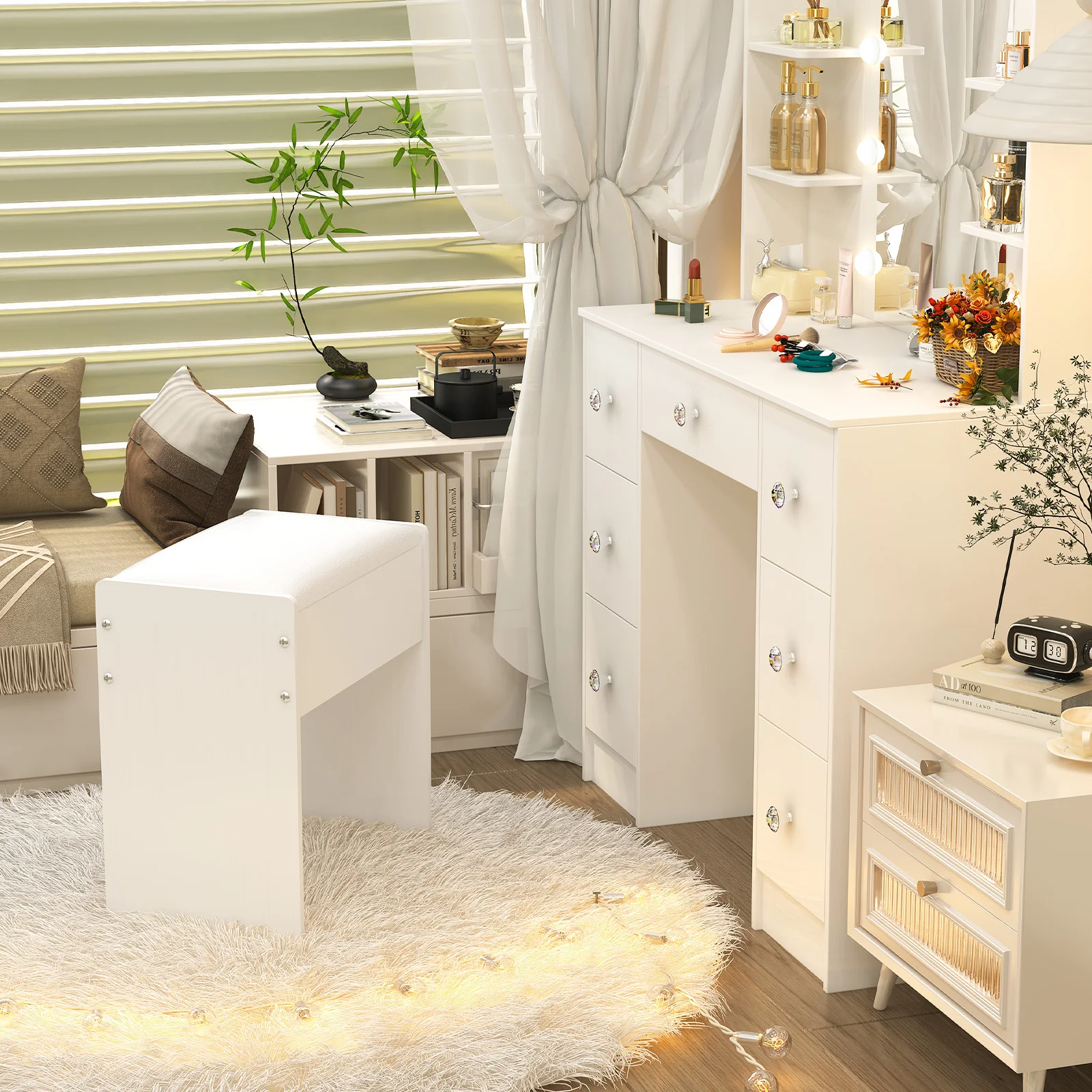 Padded Makeup Vanity Stool, St - Beauty Makeup Chair recension och pris